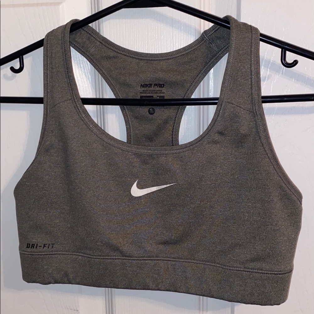 Nike Grey Sports Bra - Picture 1 of 2